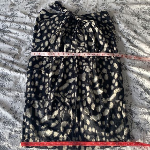 MaxMara Cargo Tie Front Midi Skirt Sz 12 - Picture 13 of 14